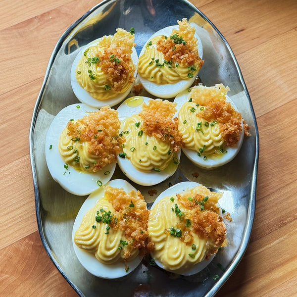 Caesar Salad Deviled Eggs