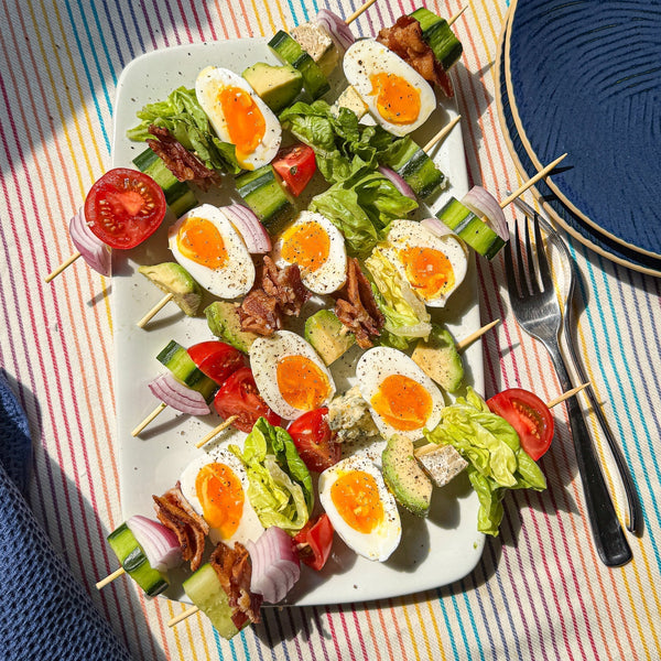 Cobb Salad Skewers with Pete & Gerry's Eggs