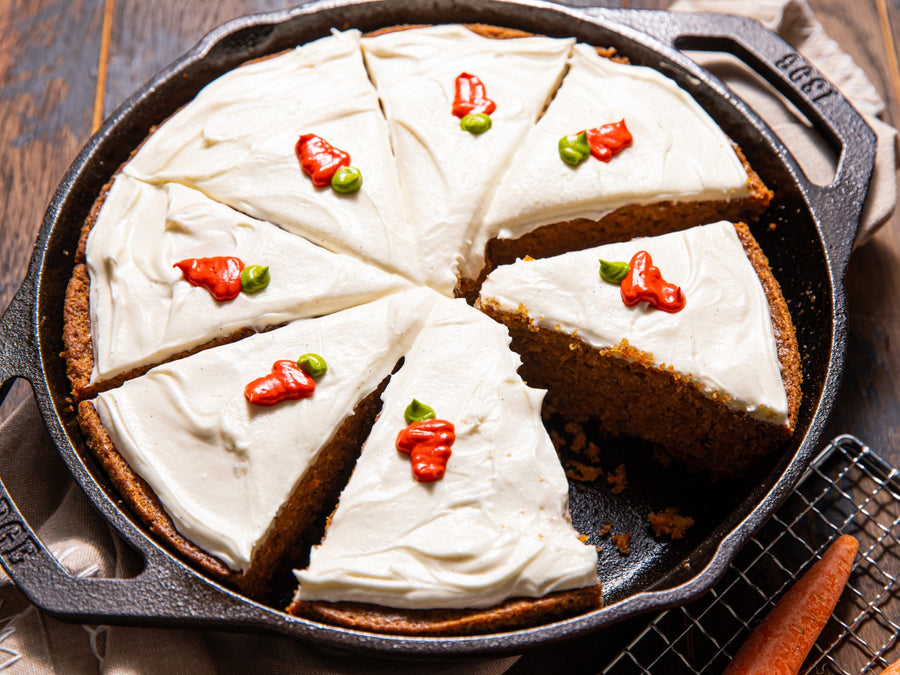 Skillet Carrot Cake Recipe with Cream Cheese Frosting