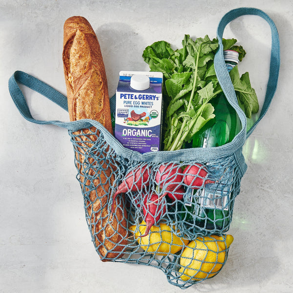 Grocery Bag with Pete & Gerry's Organic Liquid Egg Whites