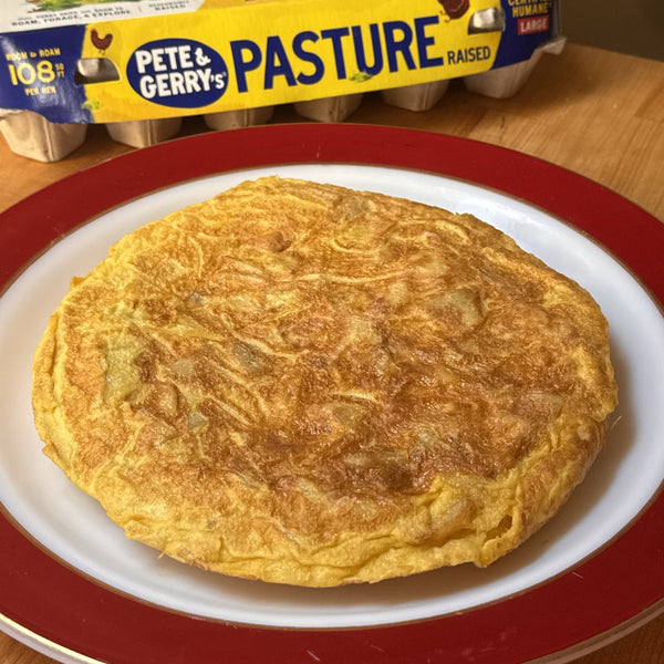 Spanish Tortilla with Pete & Gerry's Pasture Raised Eggs from Peyton Sanders