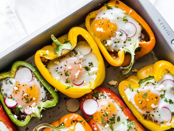 Breakfast Stuffed Peppers from Pete & Gerry's 14 Keto and Low Carb Breakfast Recipes collection.