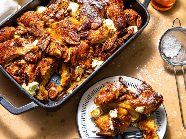 Maple Pecan Croissant French Toast Bake