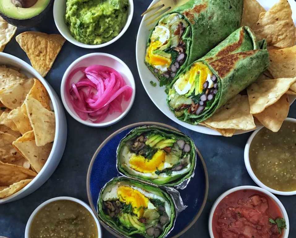 Green Goddess Breakfast Burritos Recipe