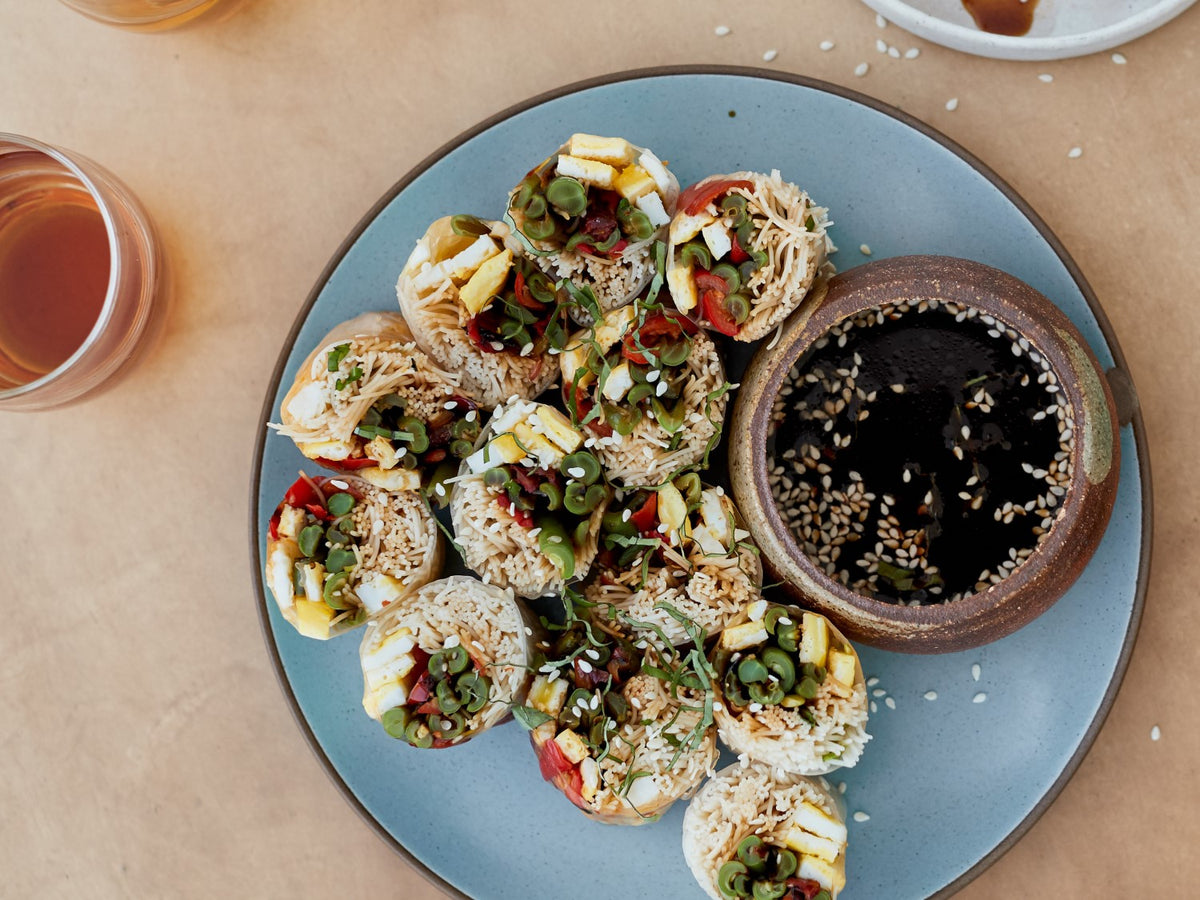 Egg and Green Bean Spring Rolls Recipe