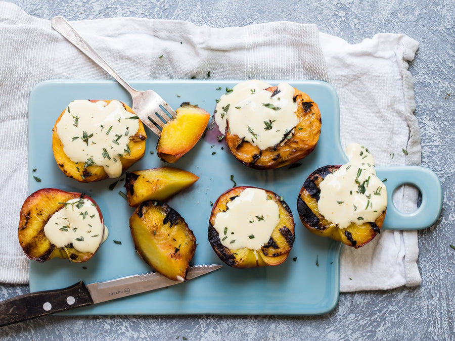 Grilled Peaches with Zabaglione