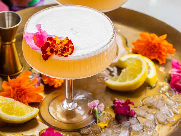Guava Tequila Sour made with Pete & Gerry's eggs.