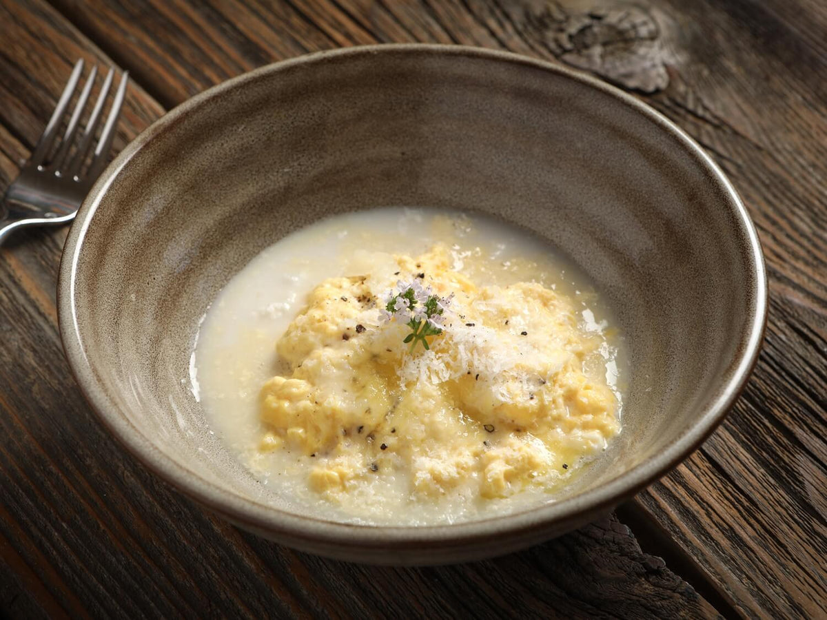 Almond Milk Poached Scrambled Eggs Recipe