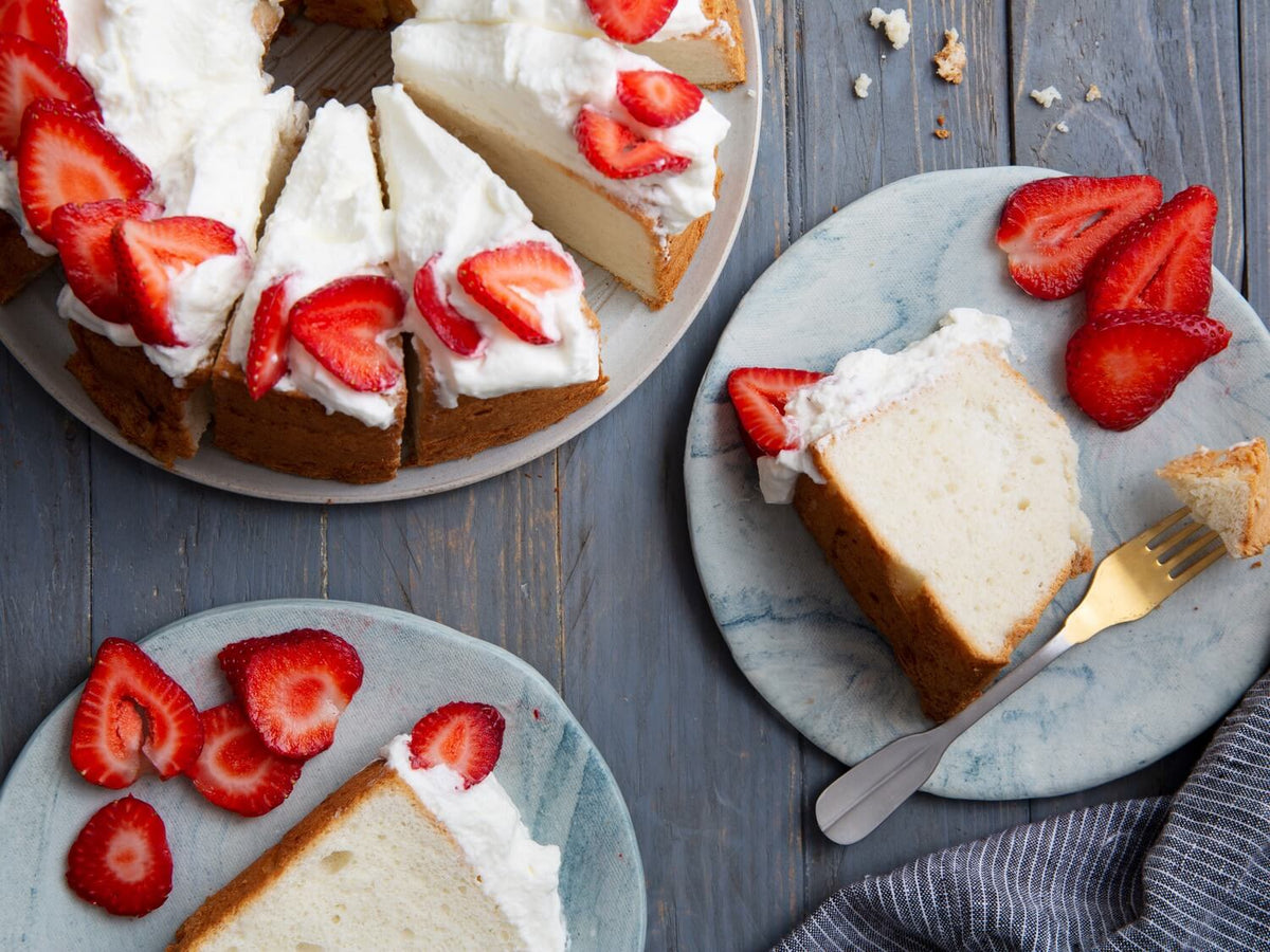 Strawberry Angel Food Cake