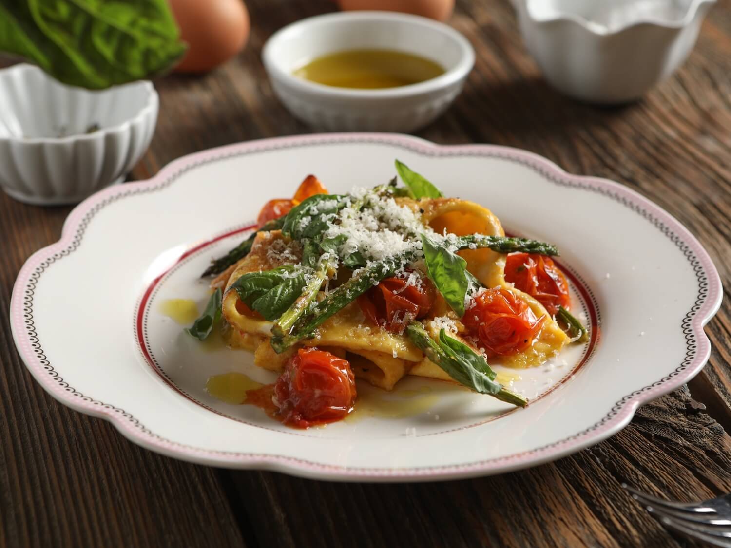 Egg Ribbon Pasta with Asparagus and Parmesan Recipe – Pete & Gerry's