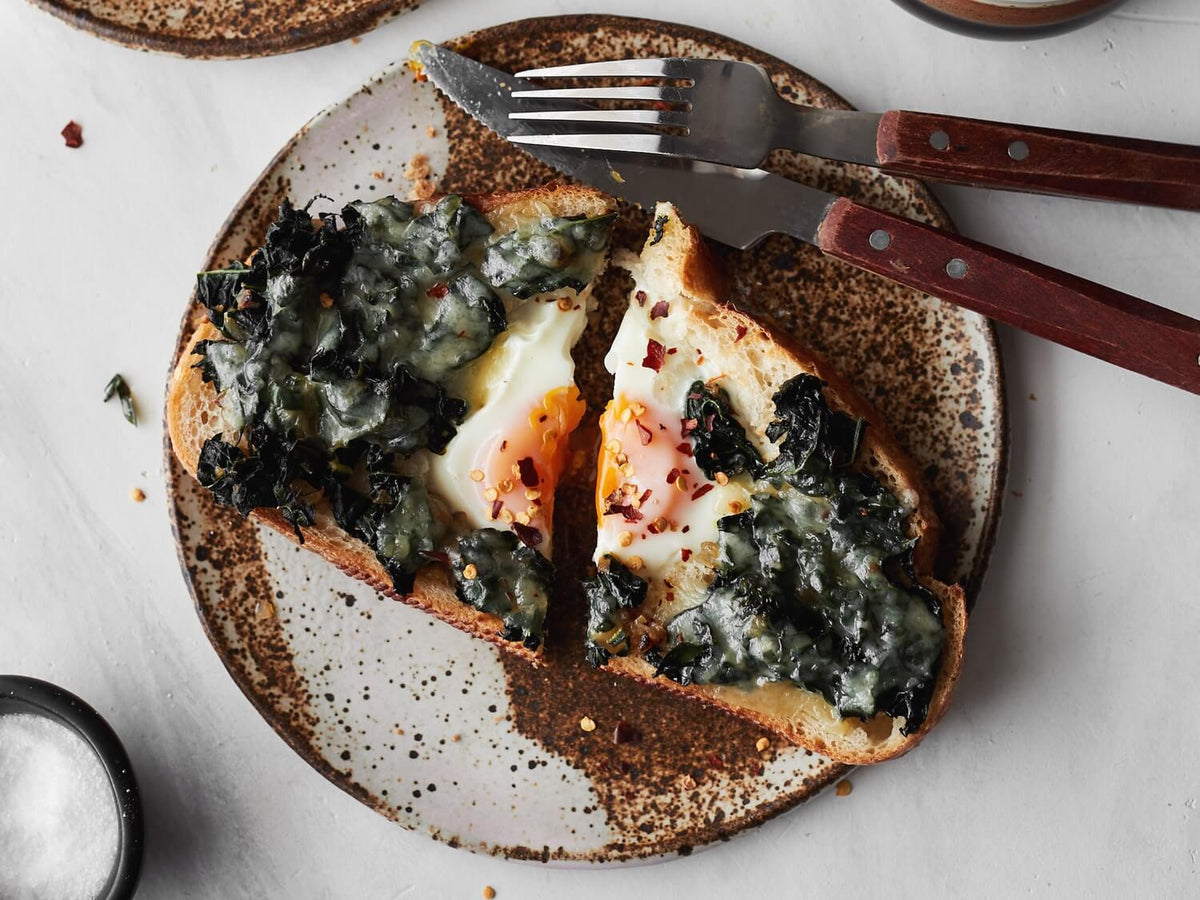 Kale Egg in a Hole Recipe