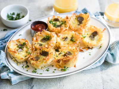 Cheesy Hash Brown Baskets With Sausage Recipe