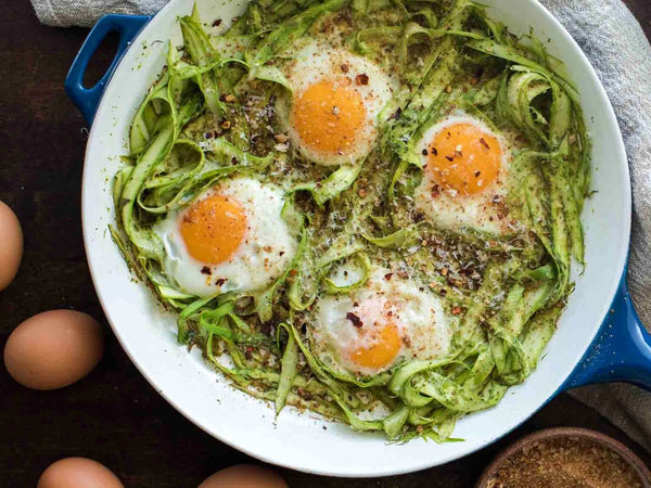 Pesto Asparagus Egg Skillet Recipe