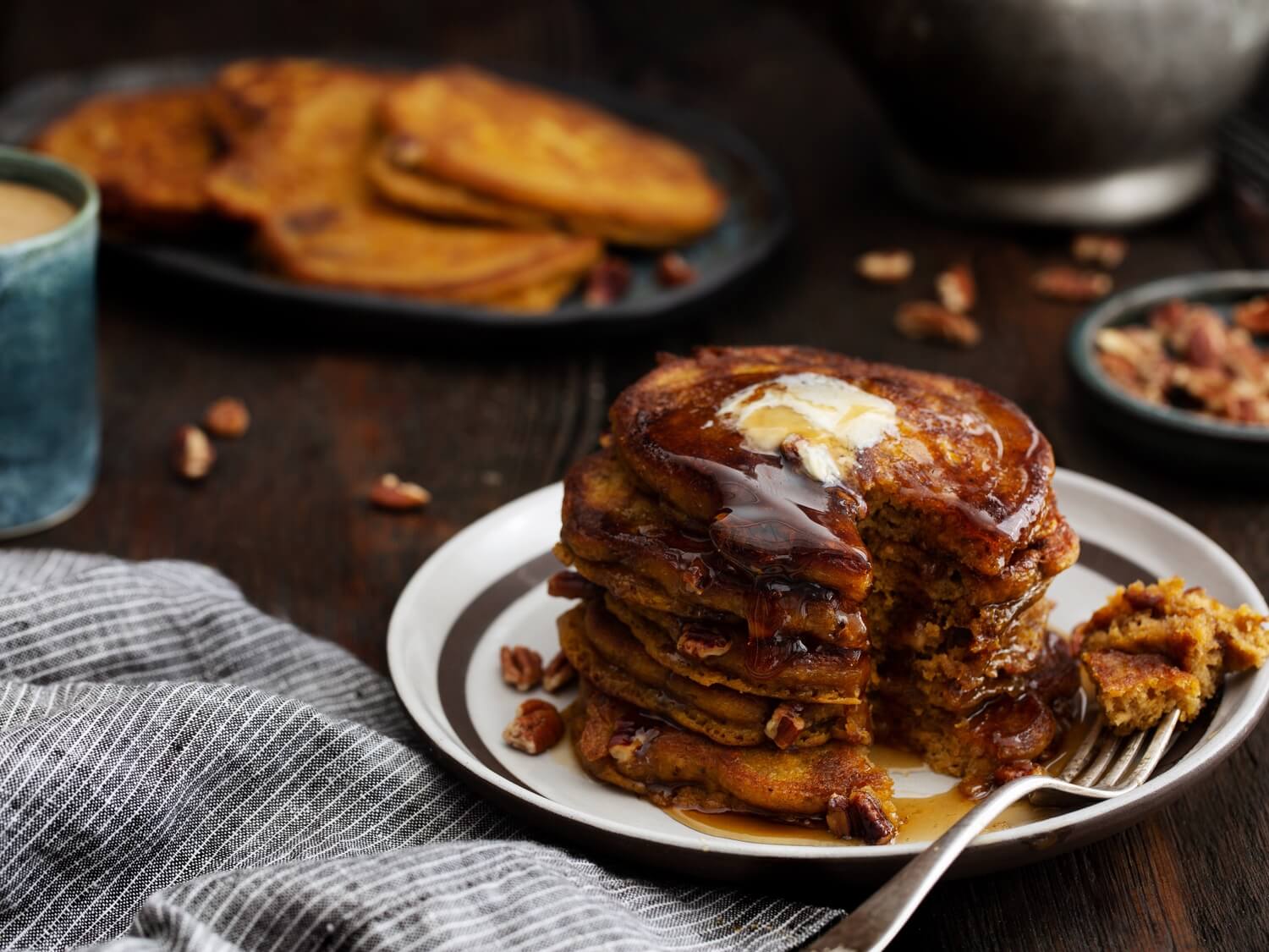 Pumpkin and Pecan Pancakes