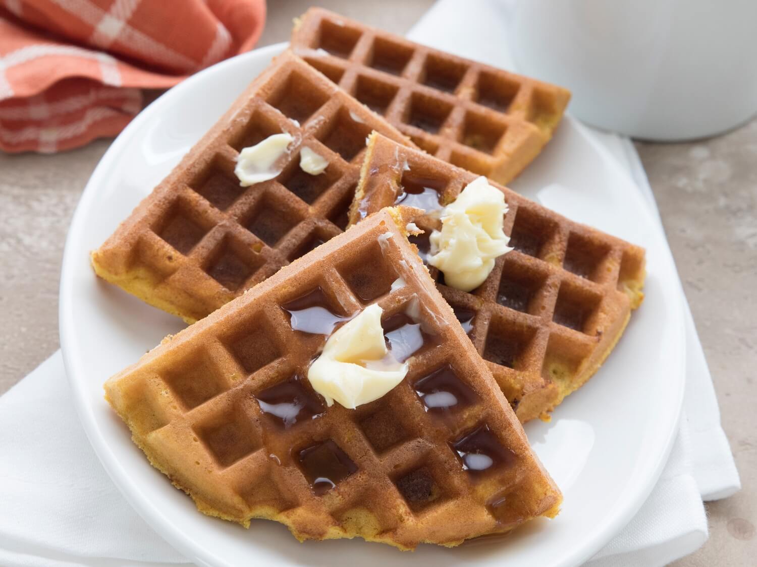 Keto Pumpkin Spice Protein Waffles Recipe