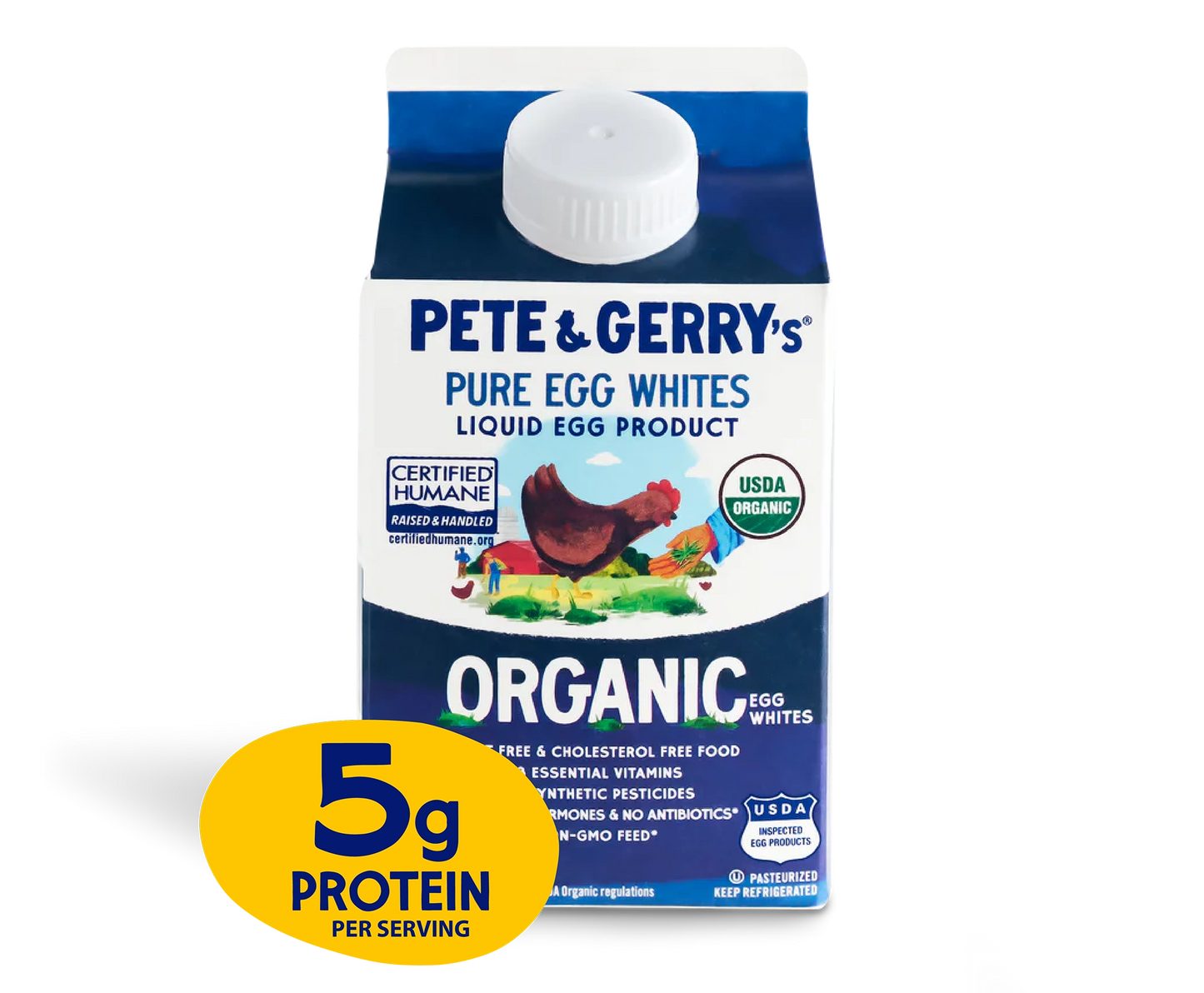 Pete & Gerry's Organic Pure Egg Whites carton