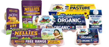 pete & gerry's organic eggs products and nellie's free range eggs products